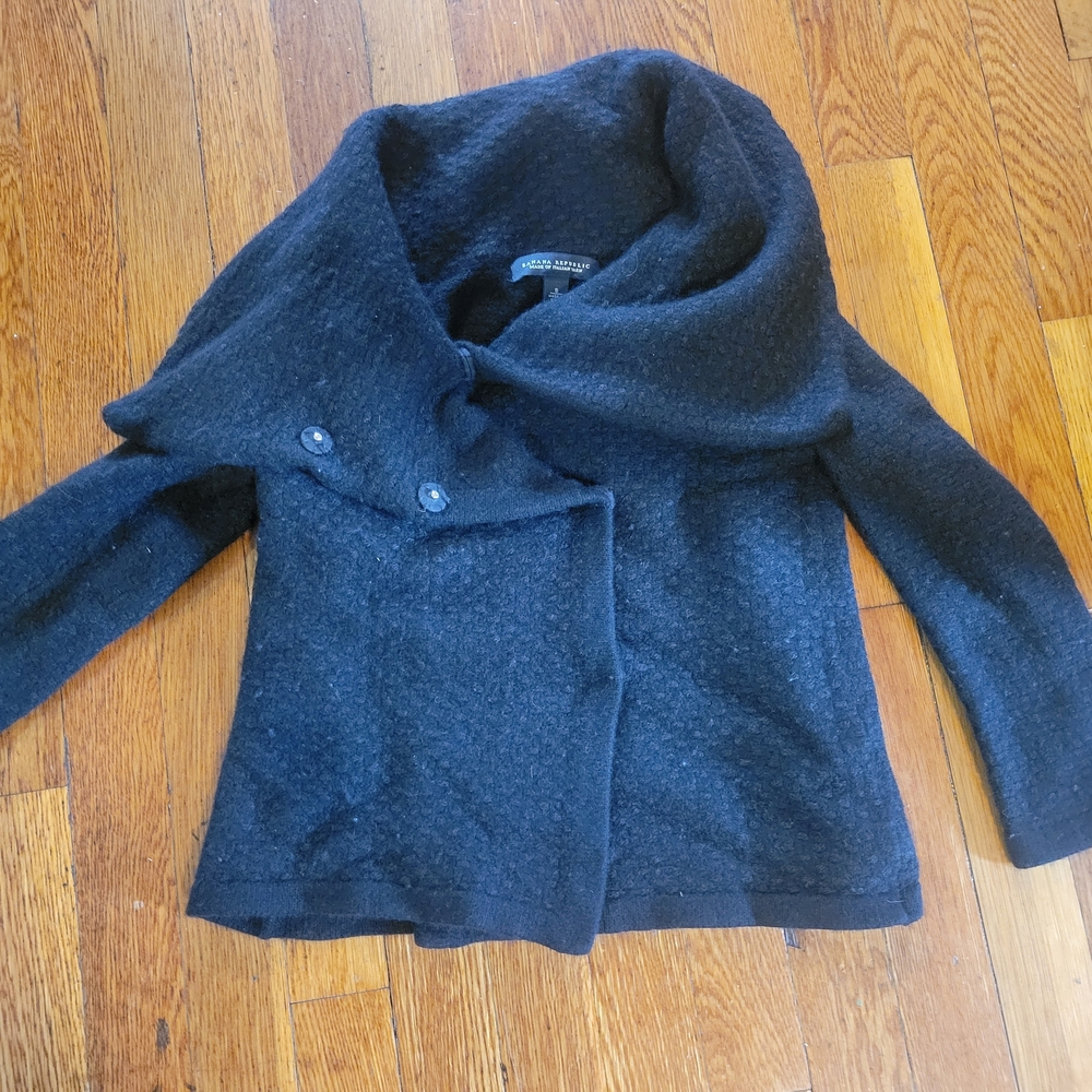 Black Shawl Collar Cardigan